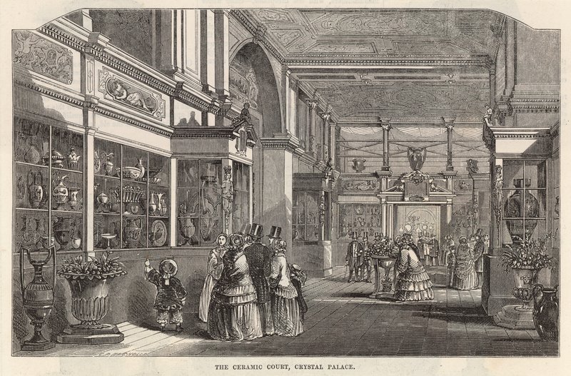 A, cerâmico, corte, cristal, palácio de English School
