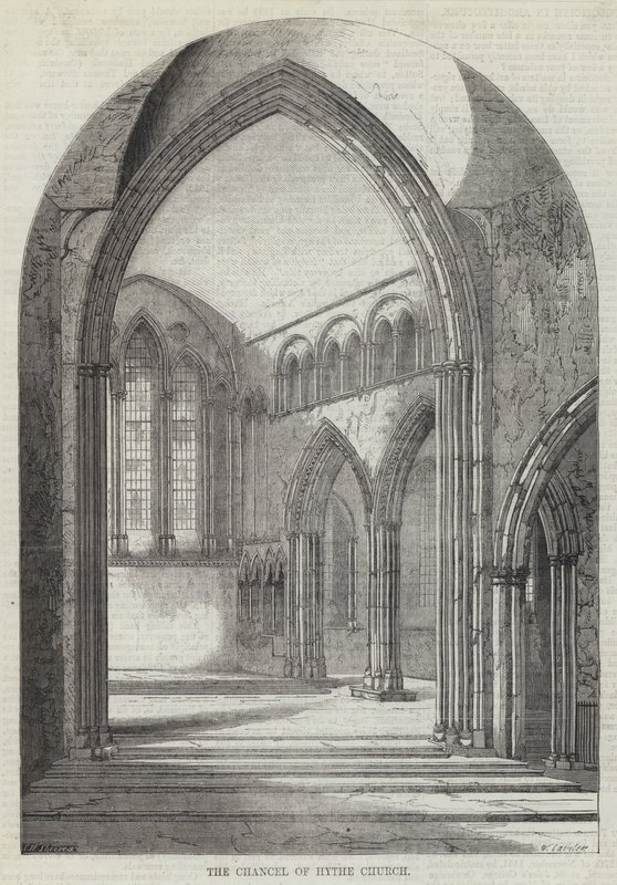 A Capela de Hythe Church (gravura) de English School