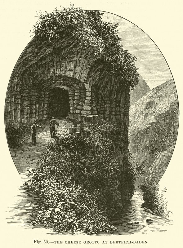 A gruta de queijo em Bertrich-Baden de English School