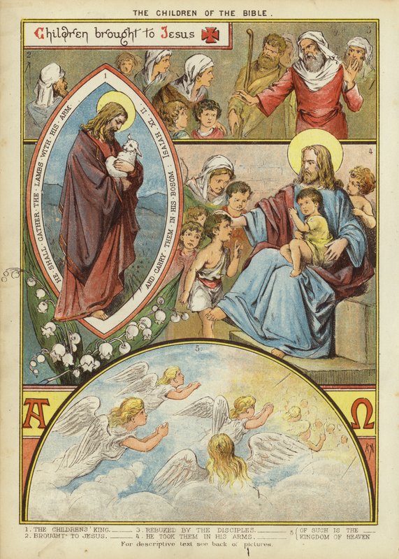 Os Filhos da Bíblia: As crianças trazidas a Jesus (chromolitho) de English School