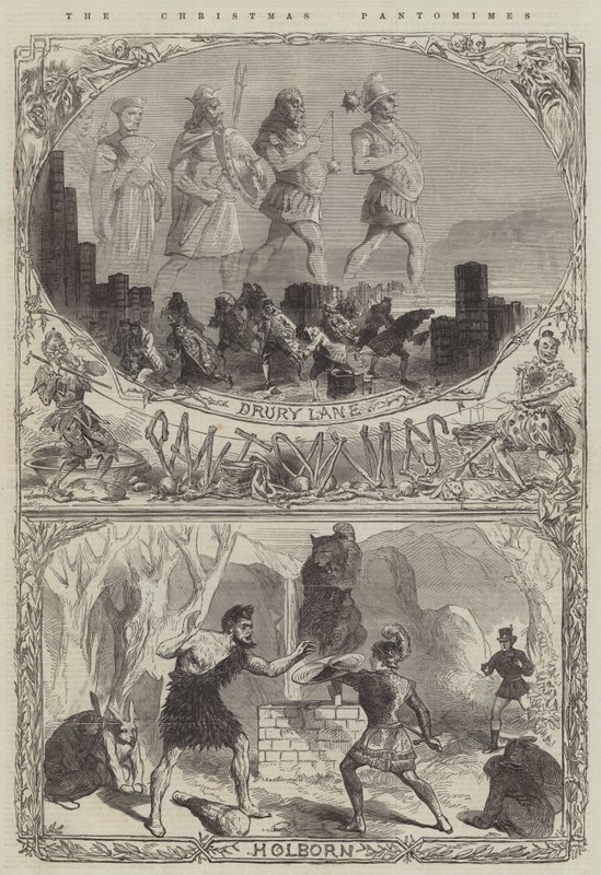Os Pantomimes de Natal (gravura) de English School