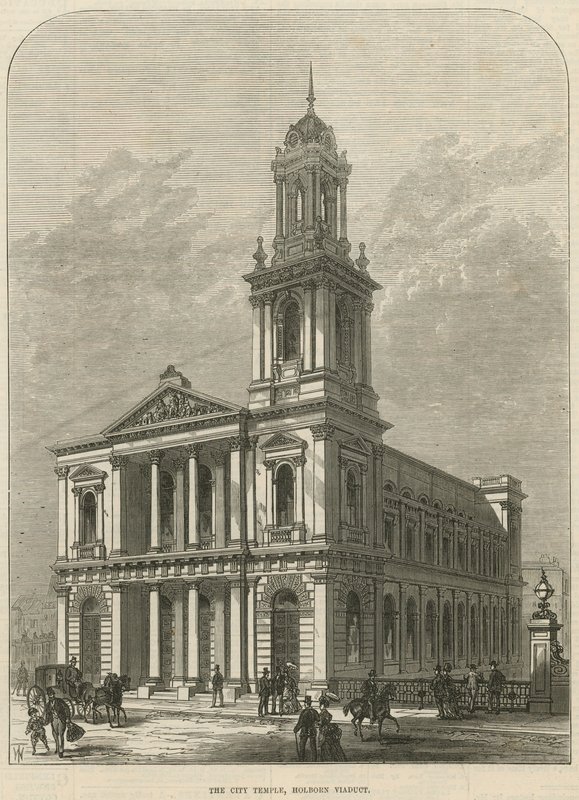 O templo da cidade, viaduto de Holborn de English School