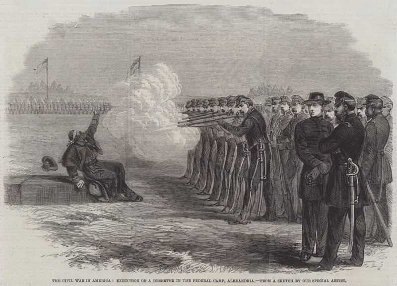 A Guerra Civil na América, Execução de um Deserter no Campo Federal, Alexandria de English School