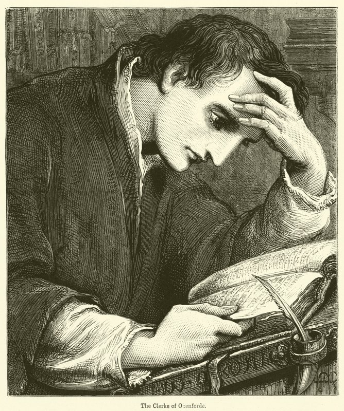 O Clerke de Oxenforde (gravura) de English School