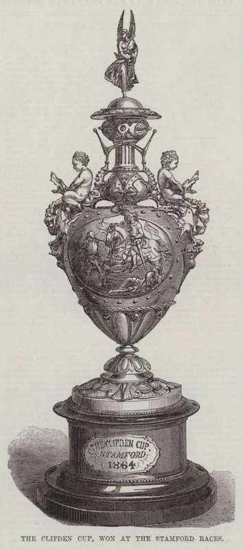 A Taça Clifden, ganha na Stamford Races (gravura) de English School