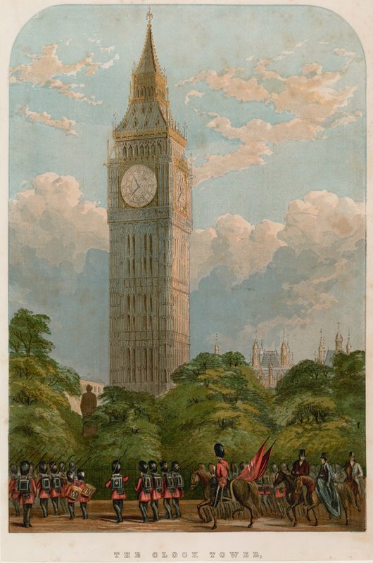 A, torre clock, westminster, londres de English School