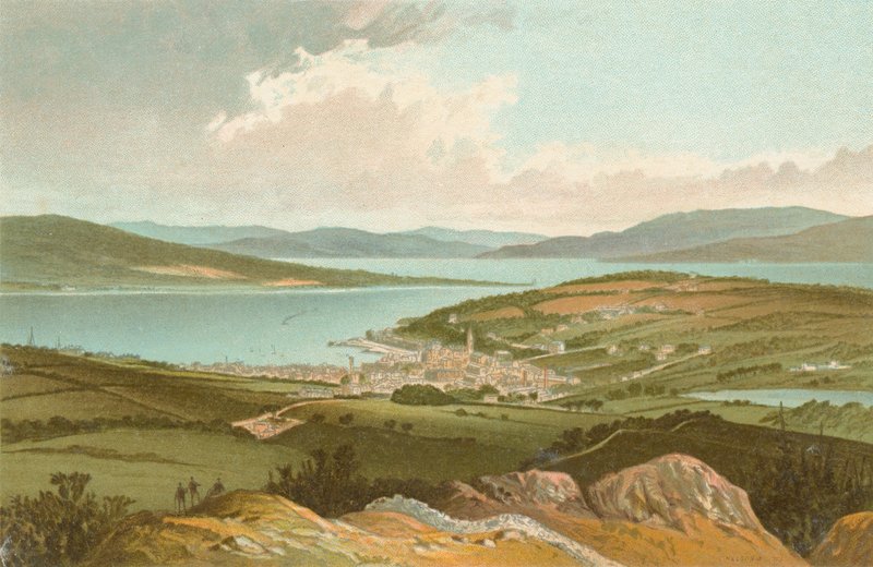 A Baía de Clyde e Rothesay, em Barone Hill de English School