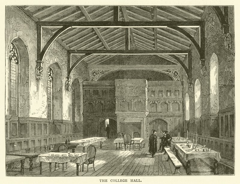 O Salão do Colégio (gravura) de English School