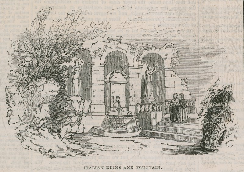 O Coliseu - ruínas italianas e fonte de English School
