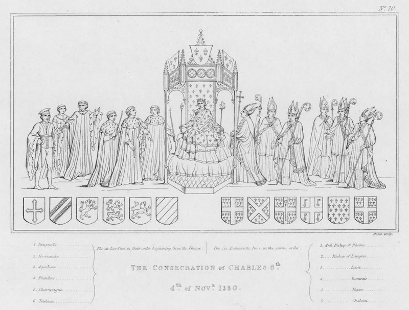 A Consagração de Carlos 6, 4 de Novembro de 1380 (gravura) de English School