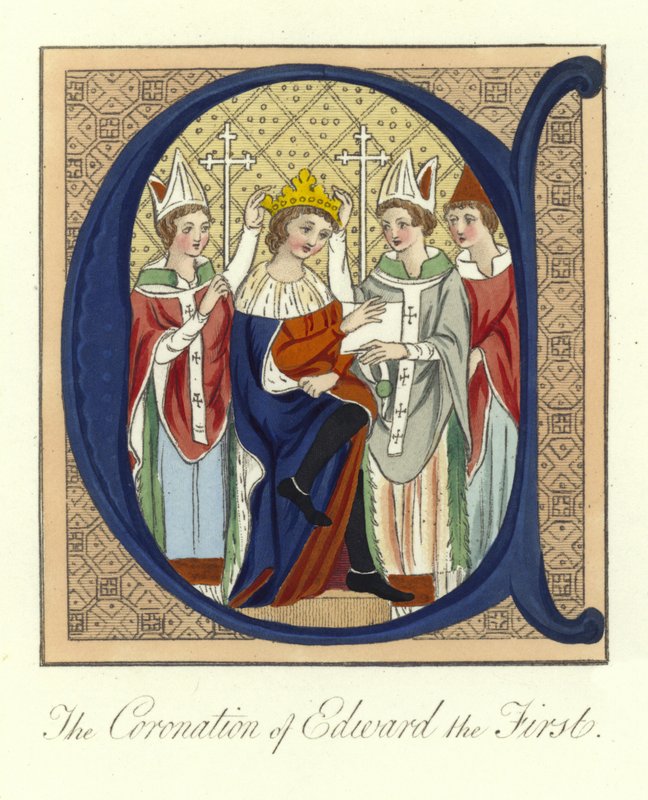 A coroação do rei Edward I da Inglaterra, 1274 de English School