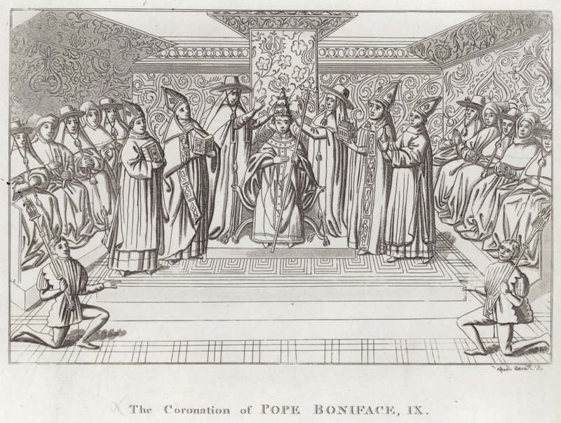 A coroação do papa Bonifácio, IX de English School