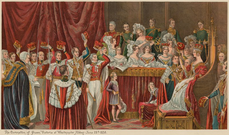 A coroação da rainha Vitória na Abadia de Westminster, 28 de junho de 1838 de English School