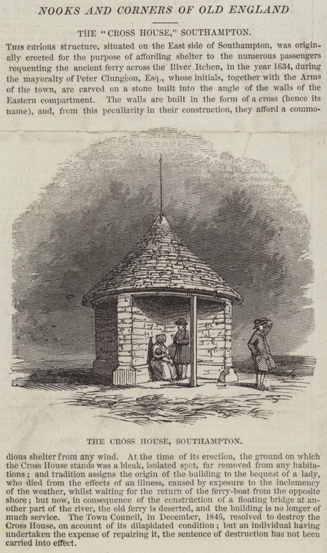 A "Casa da Cruz", Southampton (gravura) de English School