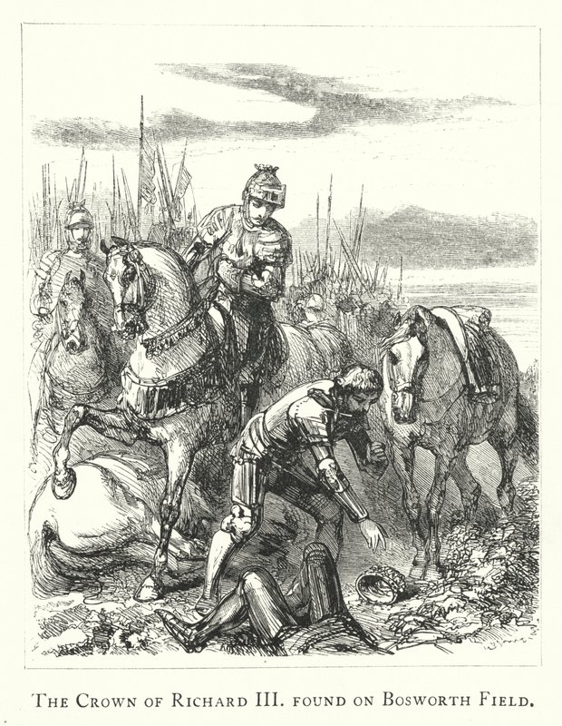 A Coroa de Ricardo III encontrada no Campo de Bosworth de English School