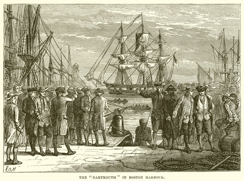 O Dartmouth no porto de Boston de English School