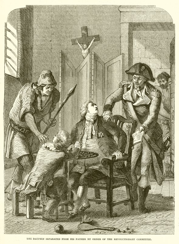 O Dauphin separado do Pai por ordem do Comitê Revolucionário de English School