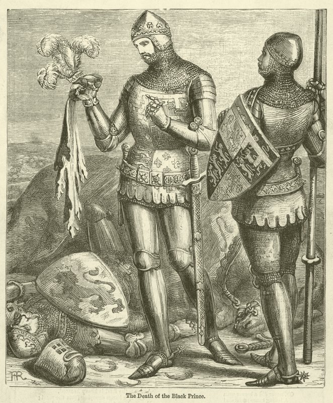 A Morte do Príncipe Negro (gravura) de English School