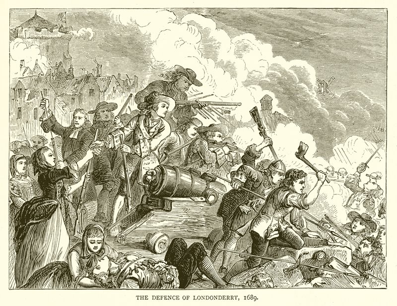 A defesa de Londonderry, 1689 de English School