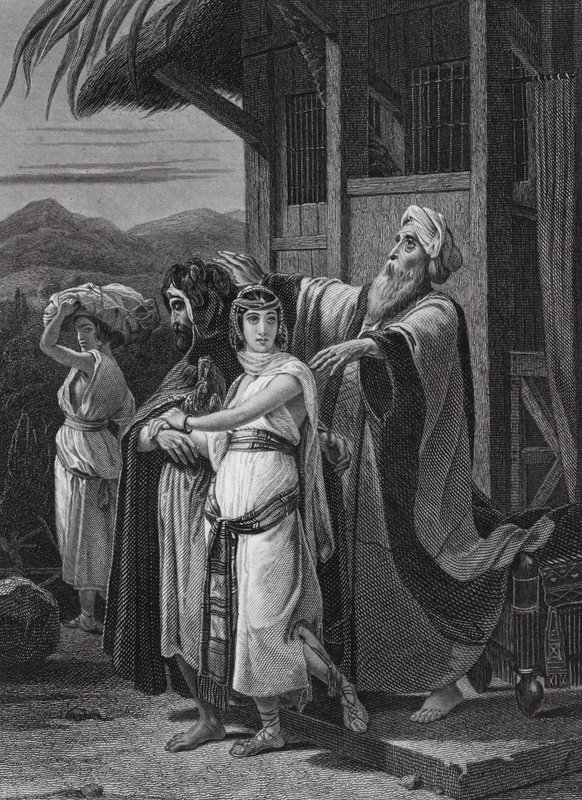 A partida de Rebeca (gravura) de English School