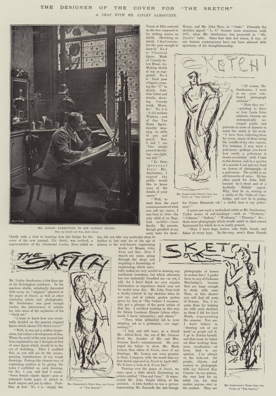 O Designer da Capa do "The Sketch" (litho) de English School