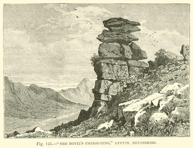 O anel de queijo Devils, Lynton, Devonshire de English School