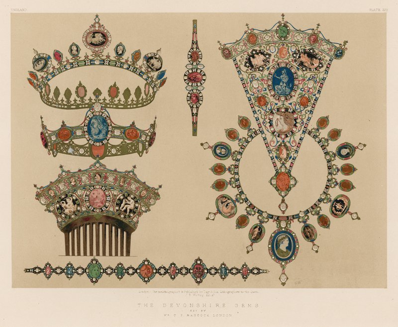 O Devonshire Gems definido pelo Sr. CF Hancock, Londres de English School