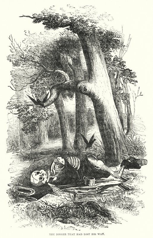 O escavador que perdeu o seu caminho (gravura) de English School
