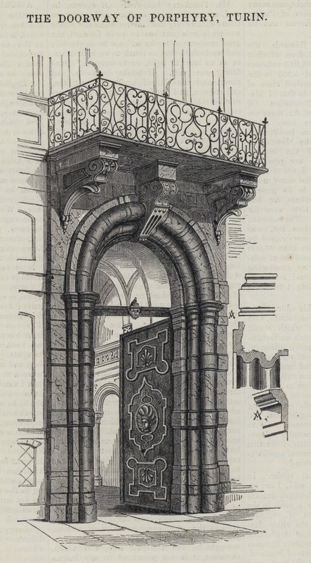 A Porta do Porfirio, Turim (gravura) de English School