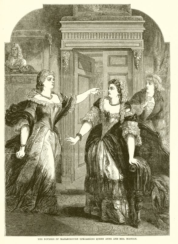 A duquesa de Marlborough censurando a rainha Anne e a senhora Masham de English School