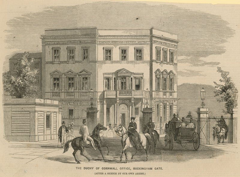 O ducado do escritório da Cornualha, Buckingham Gate, Londres de English School