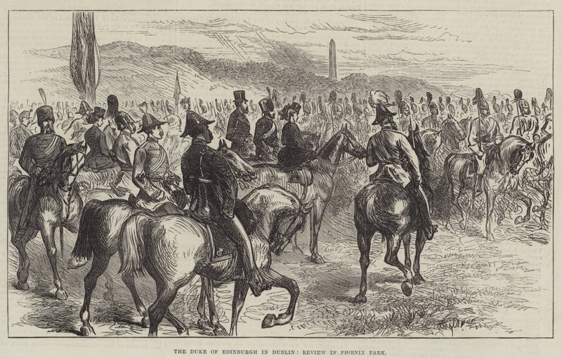 The Duke of Edinburgh in Dublin, Review in Phoenix Park (gravura) de English School