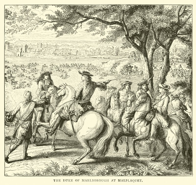 O Duque de Marlborough em Malplaquet de English School