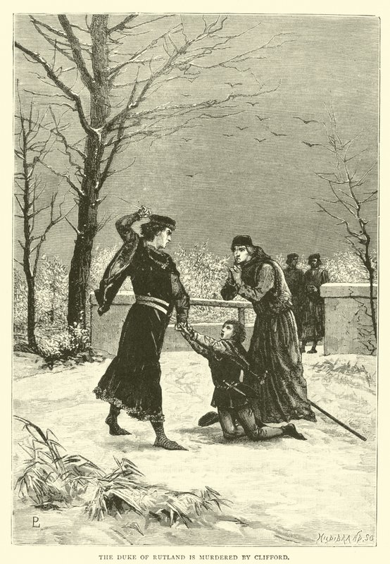 O duque de Rutland é assassinado por Clifford de English School