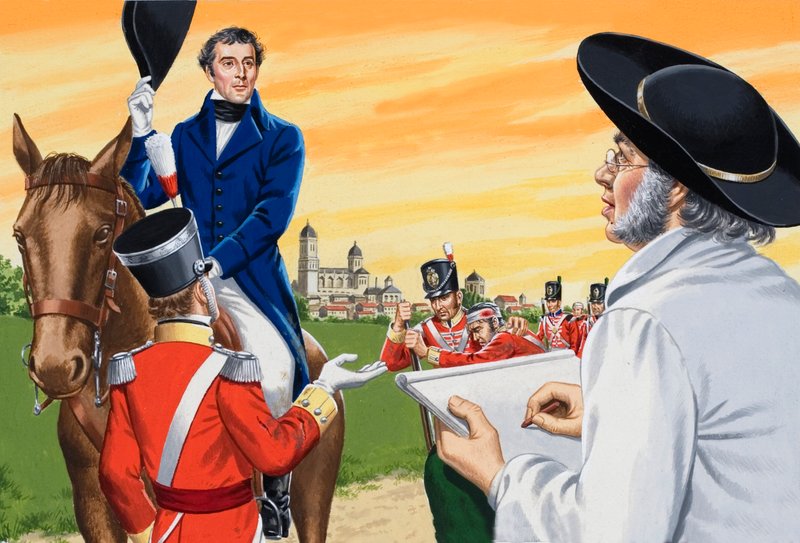 O duque de Wellington sendo pintado por Goya de English School