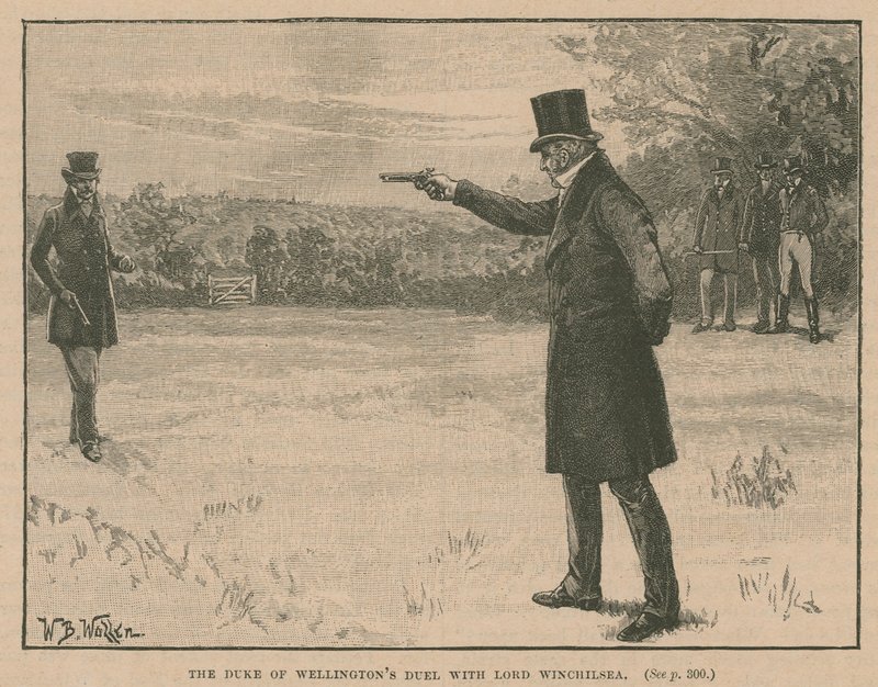 O duque de Wellingtons duelo com Lord Winchilsea de English School