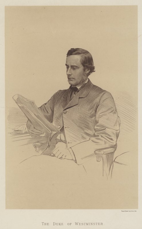 O Duque de Westminster (litho) de English School