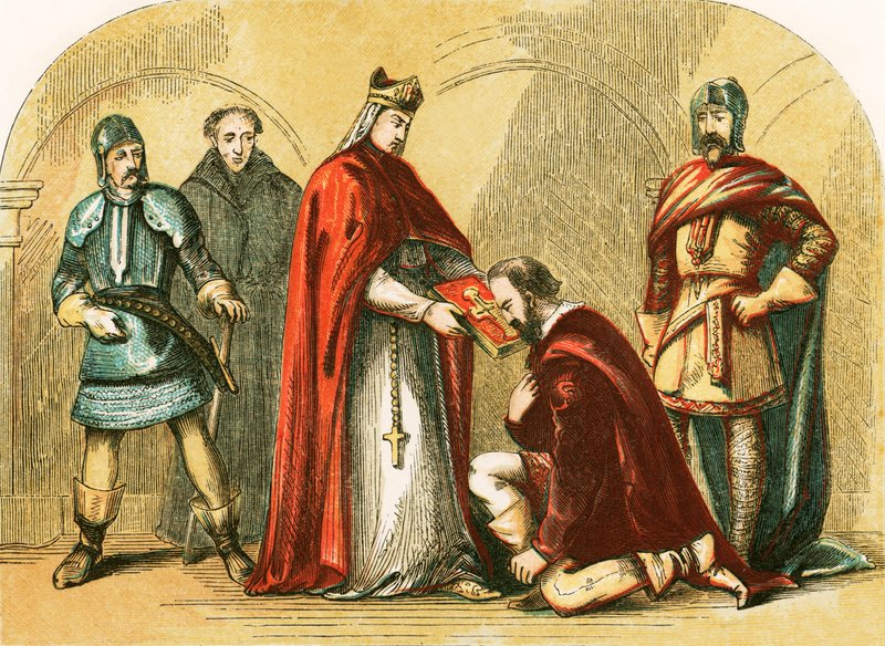 O duque de York jurando ser fiel a Henrique VI de English School