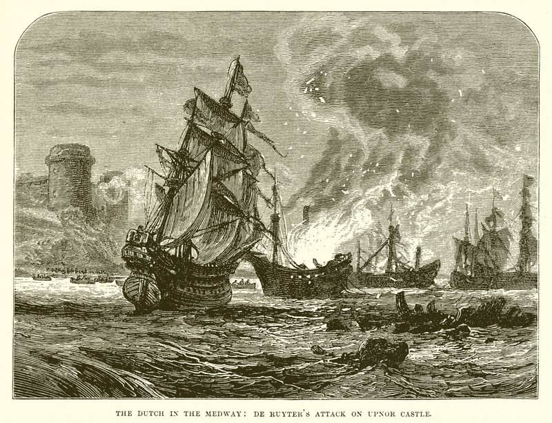 Os holandeses no ataque Medway: De Ruyters no castelo de Upnor de English School