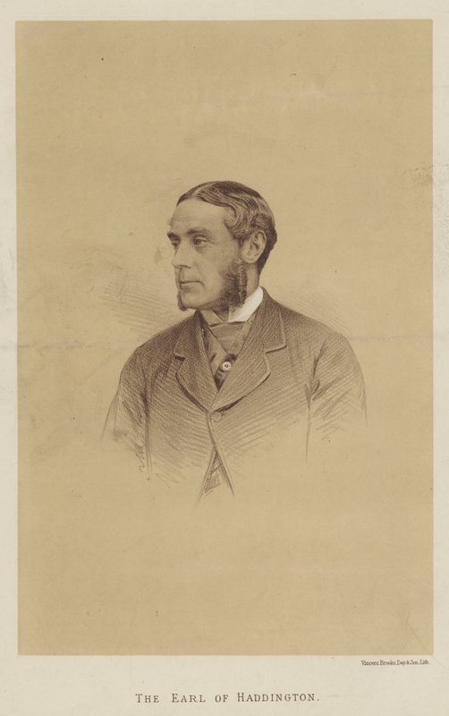 O Conde de Haddington (litho) de English School
