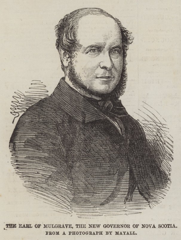 O Conde de Mulgrave, o Novo Governador da Nova Escócia (gravura) de English School