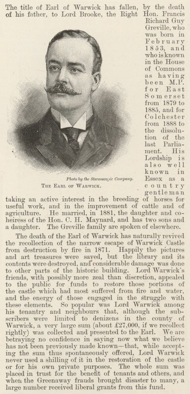 O Conde de Warwick (gravura) de English School