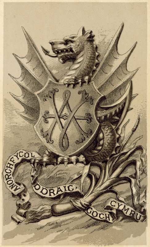 O Emblema do País de Gales (litho) de English School