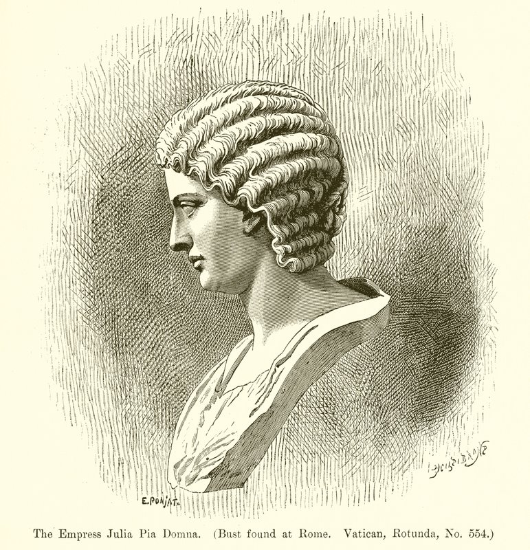 A Imperatriz Julia Pia Domna. (Busto encontrado em Roma. Vaticano, Rotunda, nº 554) de English School
