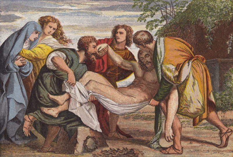 O Entombamento (chromolitho) de English School