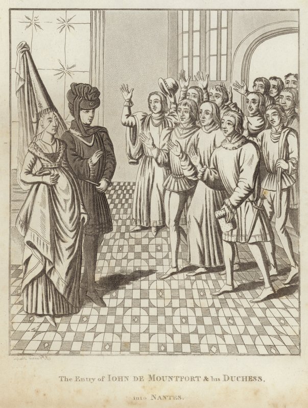 A entrada de Iohn de Mountfort e sua duquesa em Nantes de English School