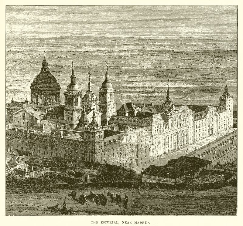 O Escurial, perto de Madrid de English School