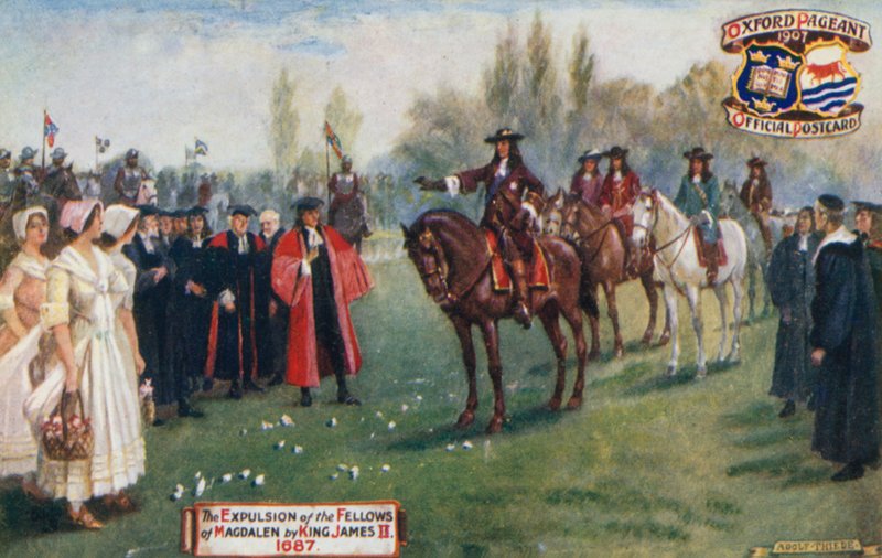 A Expulsão dos Companheiros de Madalena pelo Rei James II, 1687 de English School