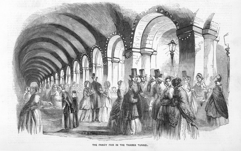 A Feira Fancy no Thames Tunnel de English School