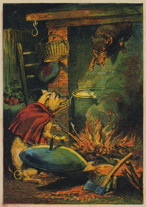 O Destino do Lobo (litografia a cores) de English School